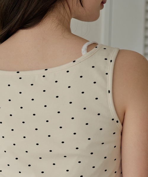 mideal(マイディール)の「lace layered tank top / レースレイヤードカップ付きタンクトップ(キャミソール・レディース・イエロー/アイボリー/ブルーグリーン・FREE)」の19枚目の写真