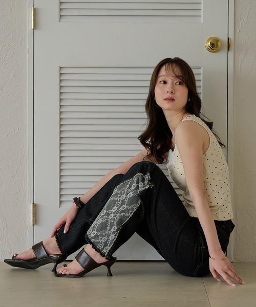 mideal(マイディール)の「lace layered tank top / レースレイヤードカップ付きタンクトップ(キャミソール・レディース・イエロー/アイボリー/ブルーグリーン・FREE)」の17枚目の写真