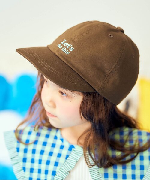apres les cours(アプレレクール)の「ロゴ刺繍キャップ(キャップ・キッズ・ブラウン/ピンク/グリーン/アイボリー/ブルー・48/54/50/58)」の3枚目の写真