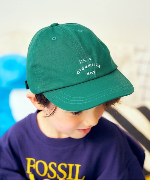 apres les cours(アプレレクール)の「ロゴ刺繍キャップ(キャップ・キッズ・ブラウン/ピンク/グリーン/アイボリー/ブルー・48/54/50/58)」の4枚目の写真