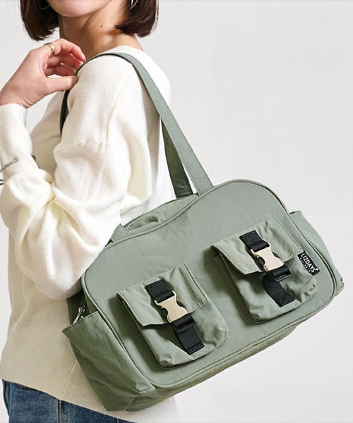LIZDAYS(リズデイズ)の「Kacchirin LONG HANDLE BOSTON BAG(ボストンバッグ・レディース・ブラック/ブルーグレー・FREE)」の3枚目の写真