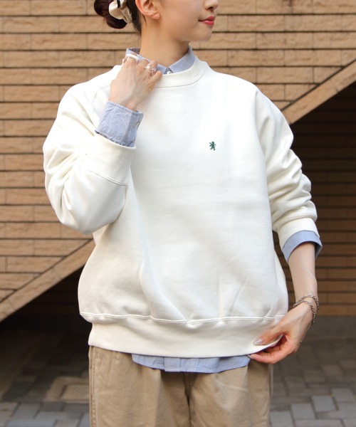 GYMPHLEX(ジムフレックス)の「Gymphlex/ジムフレックス スウィングスリーブ クルーネックプルオーバー SWING SLEEVE CREW NECK PULLOVER C0291 TCF(スウェット・レディース・チャコールグレー/ネイビー/トップグレー/アイボリー・14)」の1枚目の写真