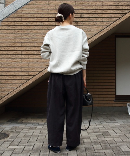 GYMPHLEX(ジムフレックス)の「Gymphlex/ジムフレックス スウィングスリーブ クルーネックプルオーバー SWING SLEEVE CREW NECK PULLOVER C0291 TCF(スウェット・レディース・チャコールグレー/ネイビー/トップグレー/アイボリー・14)」の7枚目の写真