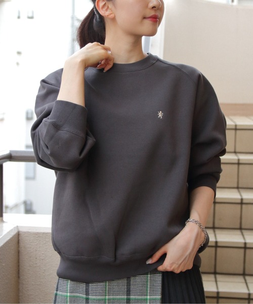 GYMPHLEX(ジムフレックス)の「Gymphlex/ジムフレックス スウィングスリーブ クルーネックプルオーバー SWING SLEEVE CREW NECK PULLOVER C0291 TCF(スウェット・レディース・チャコールグレー/ネイビー/トップグレー/アイボリー・14)」の16枚目の写真