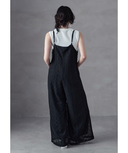 Fashion Letter(ファッションレター)の「ラッセルレースキャミオールインワン(サロペット/オーバーオール・レディース・ブラック/ブラウン/アイボリー・M)」の11枚目の写真