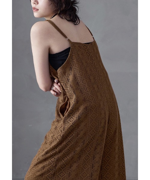 Fashion Letter(ファッションレター)の「ラッセルレースキャミオールインワン(サロペット/オーバーオール・レディース・ブラック/ブラウン/アイボリー・M)」の19枚目の写真