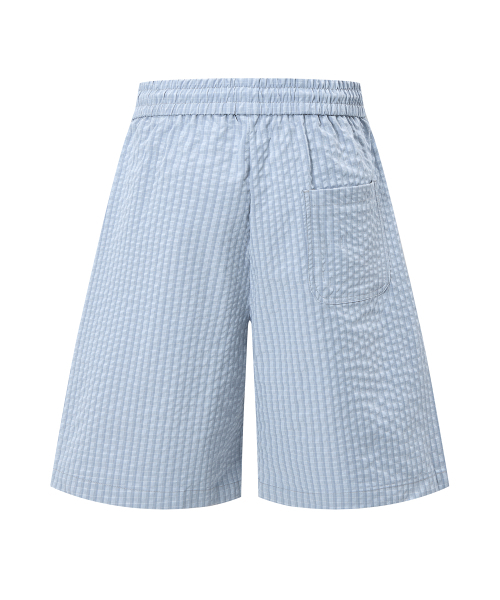 LXT（エルエックスティー）の「シアサッカー チェック ツーピンタック ハーフパンツ [スカイ]（その他パンツ・メンズ・その他・SMALL/MEDIUM/LARGE/X-LARGE/2XL）」の3枚目の写真