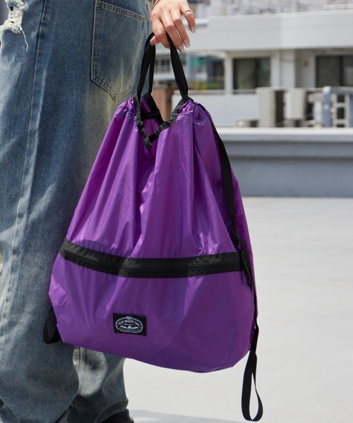 POLeR(ポーラー)の「POLeR/ポーラー LIGHT STUFF KNAPSACK リップストップナイロン ブランドタグ ナップサック ポケッタブル デイリー ジム メンズ 秋服 2026年秋冬(バックパック/リュック・メンズ・ブラック/パープル/イエロー/マルチ・FREE)」の17枚目の写真