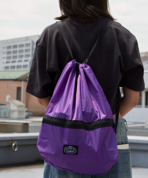 POLeR(ポーラー)の「POLeR/ポーラー LIGHT STUFF KNAPSACK リップストップナイロン ブランドタグ ナップサック ポケッタブル デイリー ジム メンズ 秋服 2026年秋冬(バックパック/リュック・メンズ・ブラック/パープル/イエロー/マルチ・FREE)」の18枚目の写真