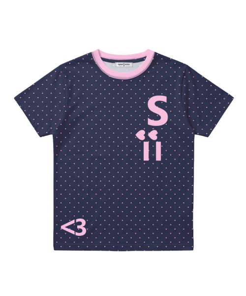 PAGESIISII(ページシシ)の「ハートシシプリンティングドットスタンダードフィット半袖Tシャツネイビー(Tシャツ/カットソー・レディース・その他・MEDIUM)」の2枚目の写真