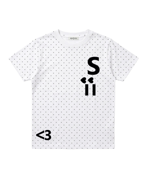 PAGESIISII(ページシシ)の「ハートシシプリンティングドットスタンダードフィット半袖Tシャツネイビー(Tシャツ/カットソー・レディース・その他・MEDIUM)」の3枚目の写真