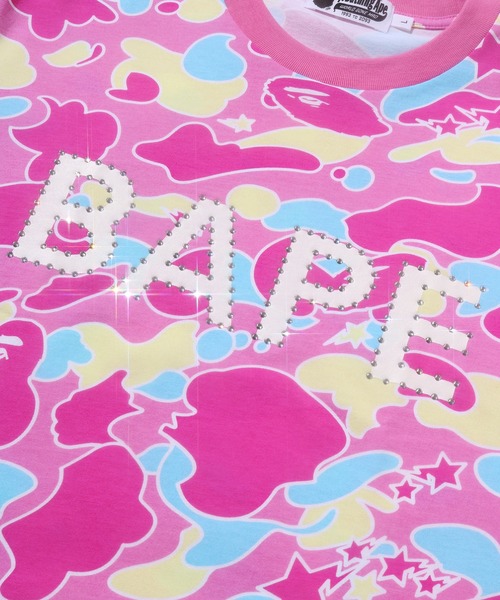 A BATHING APE（アベイシングエイプ）の「STA CAMO RHINESTONE BAPE LOGO TEE（Tシャツ/カットソー・メンズ・マルチ/ピンク・X-LARGE/MEDIUM/XX-LARGE/SMALL/LARGE）」の5枚目の写真