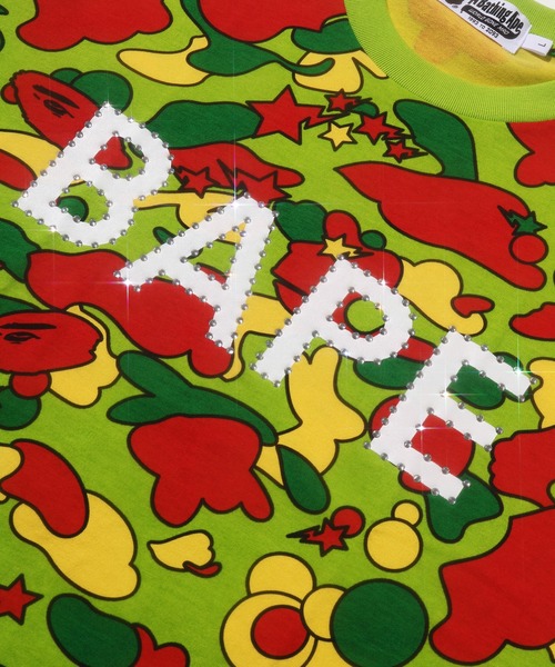 A BATHING APE（アベイシングエイプ）の「STA CAMO RHINESTONE BAPE LOGO TEE（Tシャツ/カットソー・メンズ・マルチ/ピンク・X-LARGE/MEDIUM/XX-LARGE/SMALL/LARGE）」の6枚目の写真
