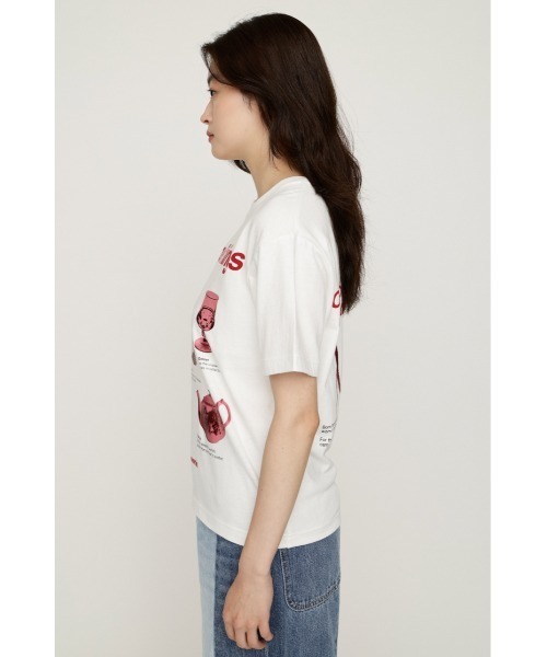 SLY（スライ）の「FANTIQUE THINGS LOGO T/SH ファンティークシングスロゴTシャツ 秋服 冬服（Tシャツ/カットソー・レディース・ホワイト/ライトブラック/杢グレー/レッド・2/1）」の9枚目の写真