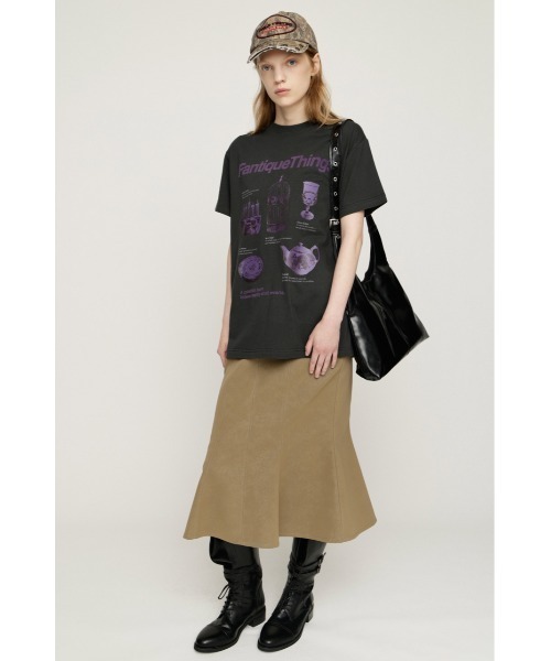 SLY（スライ）の「FANTIQUE THINGS LOGO T/SH ファンティークシングスロゴTシャツ 秋服 冬服（Tシャツ/カットソー・レディース・ホワイト/ライトブラック/杢グレー/レッド・2/1）」の15枚目の写真