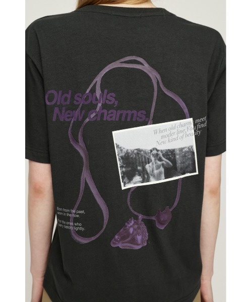 SLY（スライ）の「FANTIQUE THINGS LOGO T/SH ファンティークシングスロゴTシャツ 秋服 冬服（Tシャツ/カットソー・レディース・ホワイト/ライトブラック/杢グレー/レッド・2/1）」の22枚目の写真