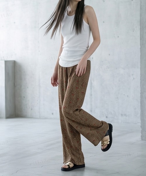 Dalfwin(ダールフィン)の「韓国ファッション ハート&レオパード柄プリーツパンツ(その他パンツ・レディース・ブラック/ブラウン・FREE)」の17枚目の写真