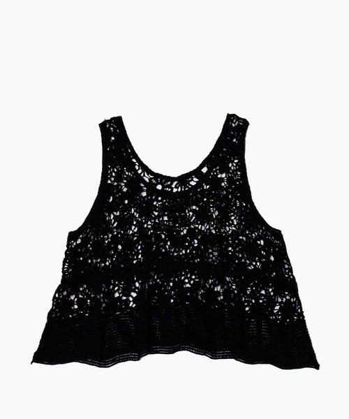 murea（ミュレア）の「コットンフラワークロッシェ編みノースリーブトップス（Tシャツ/カットソー・レディース・ホワイト/アイボリー/ブラック・FREE）」の21枚目の写真