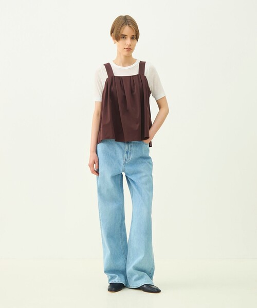MACPHEE(マカフィー)の「トリコットジャージー トップス(その他トップス・レディース・ブラック/ダークブラウン・S)」の3枚目の写真