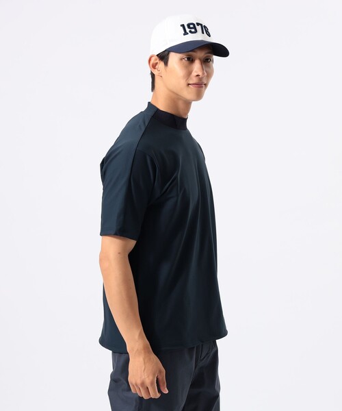 Beamsgolf モックネックシャツ ゴルフ ORANGE LABEL / メッシュパネル モックネック シャツ（吸水速乾・UV
