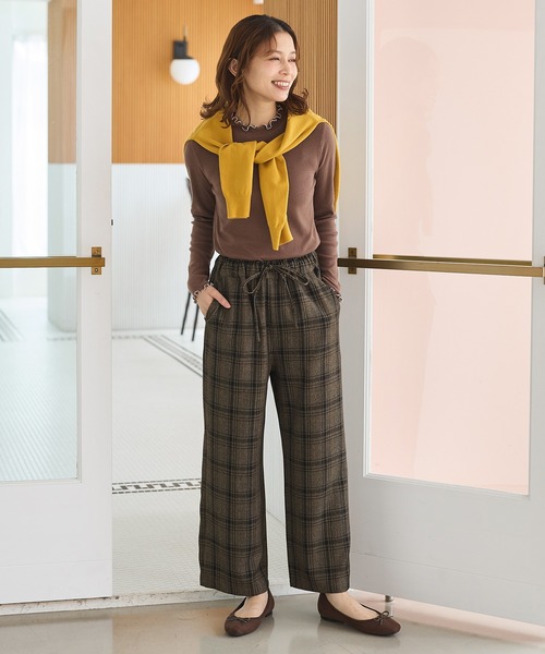 Honeys(ハニーズ)の「チェック柄パンツ(股下69cm)(その他パンツ・レディース・ブラウン系その他2/ブラウン系その他3/グレー系その他2・S/L/LL/M)」の7枚目の写真