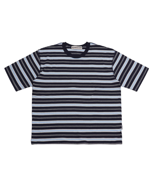 NIGHTWORKDEPT(ナイトワークデプト)の「Border Overlock Stripe T-shirt_Navy(Tシャツ/カットソー・レディース・その他・SMALL/MEDIUM)」の1枚目の写真
