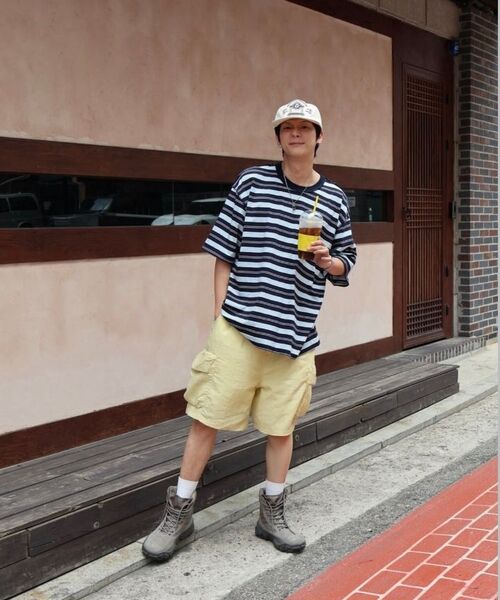NIGHTWORKDEPT(ナイトワークデプト)の「Border Overlock Stripe T-shirt_Navy(Tシャツ/カットソー・レディース・その他・SMALL/MEDIUM)」の3枚目の写真