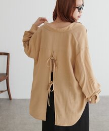 【WEB限定】バックスリットリボンシャツ