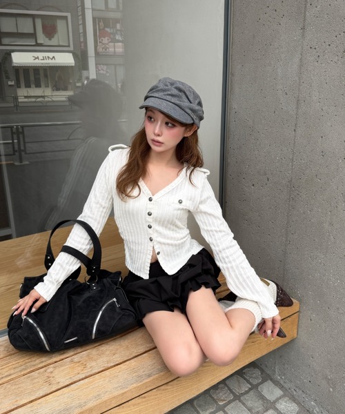 RAY CASSIN（レイカズン）の「プリーツキャスケット（キャスケット・レディース・ブラック/グレー・FREE）」の19枚目の写真