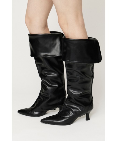 SLY(スライ)の「2P LONG BOOTS ツーピーロングブーツ 秋服 セット(ブーツ・レディース・ベージュ/ブラック・LARGE/MEDIUM/SMALL)」の17枚目の写真