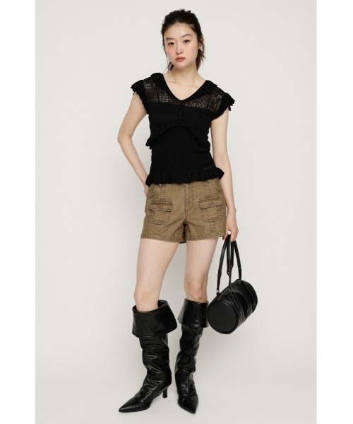 SLY(スライ)の「2P LONG BOOTS ツーピーロングブーツ 秋服 セット(ブーツ・レディース・ベージュ/ブラック・LARGE/MEDIUM/SMALL)」の20枚目の写真