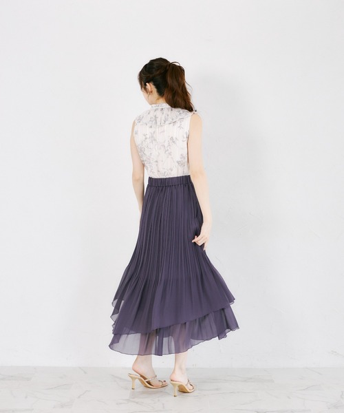 tocco closet(トッコ クローゼット)の「ランダムプリーツティアードスカート(スカート・レディース・パープル・M)」の8枚目の写真