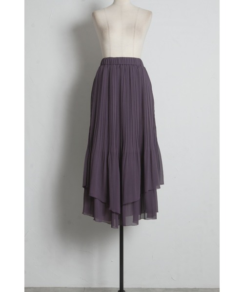 tocco closet(トッコ クローゼット)の「ランダムプリーツティアードスカート(スカート・レディース・パープル・M)」の15枚目の写真