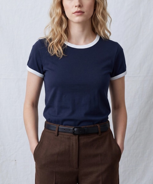 INNOCENT(イノセント)の「【T23】【US BLANKS/ユーエス ブランクス】LADIES CLASSIC RINGER T-SHIRTS A-US609(Tシャツ/カットソー・レディース・イエロー/レッド/ホワイト/ネイビー・SMALL/MEDIUM/LARGE)」の2枚目の写真