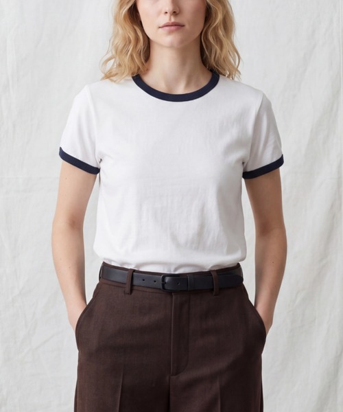 INNOCENT(イノセント)の「【T23】【US BLANKS/ユーエス ブランクス】LADIES CLASSIC RINGER T-SHIRTS A-US609(Tシャツ/カットソー・レディース・イエロー/レッド/ホワイト/ネイビー・SMALL/MEDIUM/LARGE)」の1枚目の写真