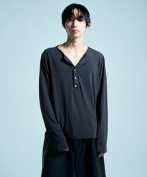 CAMPHOR WOOD（カンファーウッド）の「RIB HENLEY NECK L/S TEE / リブヘンリーネックTEE（Tシャツ/カットソー）」