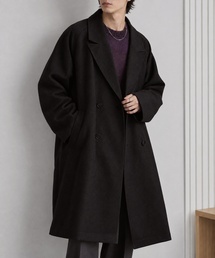 CLEL】Wool Blend Herringbone Tweed Coat / ウールブレンド