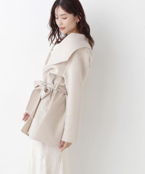 NATURAL BEAUTY BASIC(ナチュラルビューティーベーシック)の「リバーベルテッドハーフコート(その他アウター・レディース・ネイビー/ブラウン/オフホワイト・SMALL/MEDIUM)」の20枚目の写真
