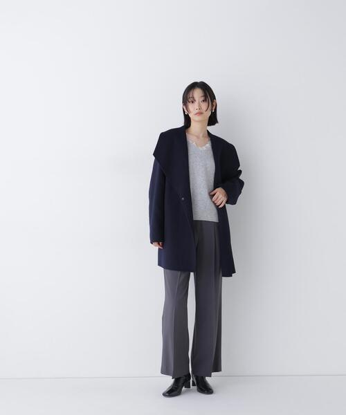 NATURAL BEAUTY BASIC(ナチュラルビューティーベーシック)の「リバーベルテッドハーフコート(その他アウター・レディース・ネイビー/ブラウン/オフホワイト・SMALL/MEDIUM)」の10枚目の写真
