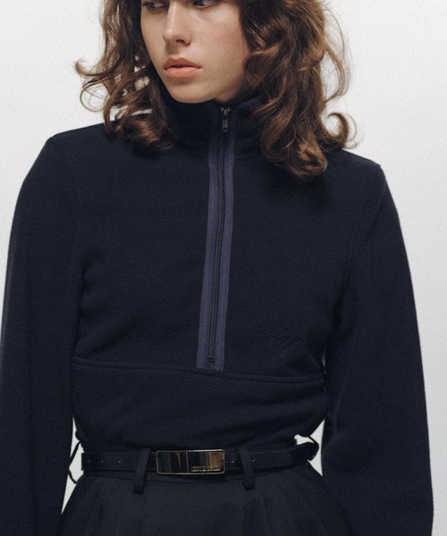 KEISUKEYOSHIDA（ケイスケヨシダ）の「Strict Fleece Shirt（その他トップス・レディース・ベージュ/ネイビー/エメラルドブルー・S/M）」の6枚目の写真