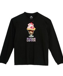 NOBOUND（ノーバウンド） 長袖Tシャツ パフェイラスト プリント ビッグシルエット ロンT トップス カットソー メンズ ユニセックス