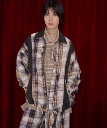 【Nora Lily】Deep Fade Check Coach Blouson