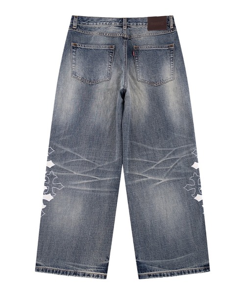 SUPPLIER(サプライヤー)の「SUPPLIER-Multiple Cross Leather Patch Baggy Denim(デニムパンツ・メンズ・ブルー/ブラック・FREE)」の13枚目の写真