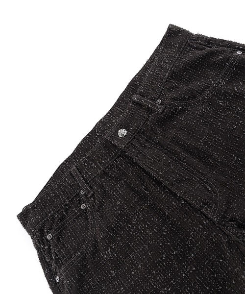 SUPPLIER(サプライヤー)の「SUPPLIER-Multiple Cross Leather Patch Baggy Denim(デニムパンツ・メンズ・ブルー/ブラック・FREE)」の5枚目の写真