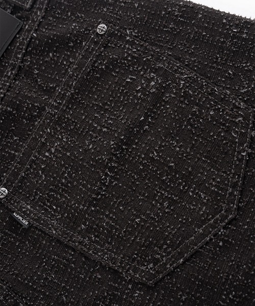 SUPPLIER(サプライヤー)の「SUPPLIER-Multiple Cross Leather Patch Baggy Denim(デニムパンツ・メンズ・ブルー/ブラック・FREE)」の9枚目の写真