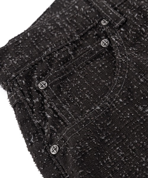 SUPPLIER(サプライヤー)の「SUPPLIER-Multiple Cross Leather Patch Baggy Denim(デニムパンツ・メンズ・ブルー/ブラック・FREE)」の6枚目の写真