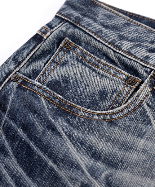 SUPPLIER(サプライヤー)の「SUPPLIER-Multiple Cross Leather Patch Baggy Denim(デニムパンツ・メンズ・ブルー/ブラック・FREE)」の16枚目の写真