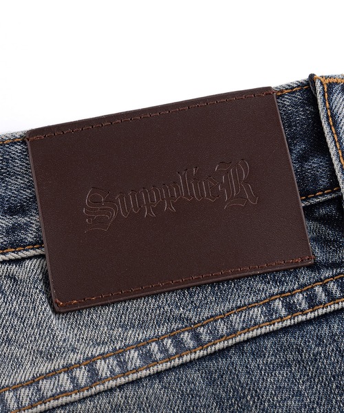 SUPPLIER(サプライヤー)の「SUPPLIER-Multiple Cross Leather Patch Baggy Denim(デニムパンツ・メンズ・ブルー/ブラック・FREE)」の19枚目の写真