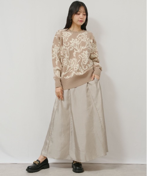 palm RICHE(ポームリシュ)の「シャンブレーフレアSK(スカート・レディース・ダークブラウン/ブロンズ/グレー・M)」の19枚目の写真