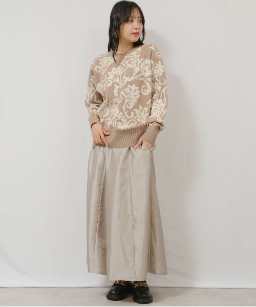palm RICHE(ポームリシュ)の「シャンブレーフレアSK(スカート・レディース・ダークブラウン/ブロンズ/グレー・M)」の20枚目の写真